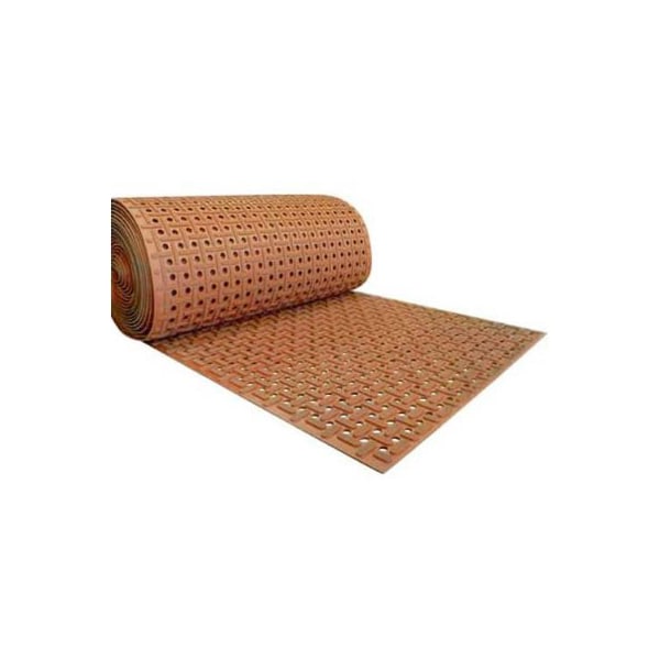 Rubber-Cal "Paw-Grip" 100% Nitrile Non-Slip Rubber Matting - 3/8 in x 34 in x 7 ft - Red - 03-W182