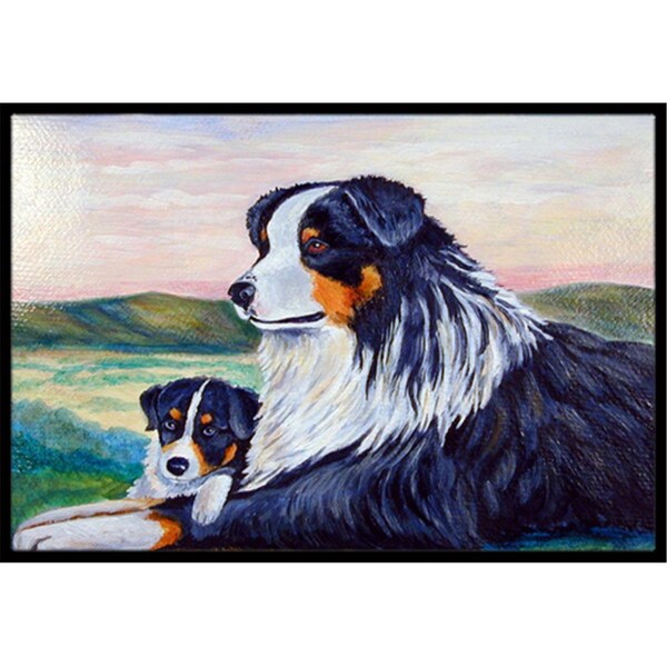 Jensendistributionservices 18 x 27 in. Australian Shepherd Indoor Outdoor Mat - MI2556941