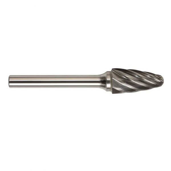 Magnum Carbide Burr, Series 7000FAL, Radius, 58 Head Dia, 1 Length of Cut, Tree Radius Shape SF Head - 7FAL140