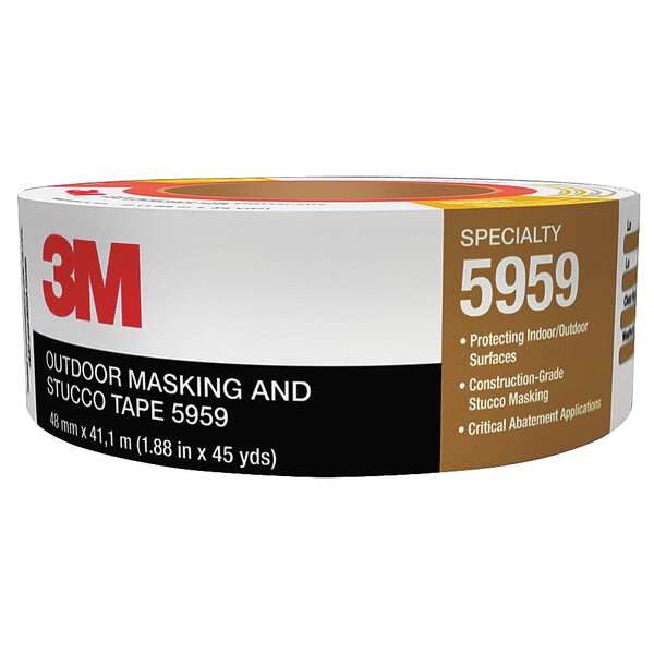 3M Painter's Tape, 48 mm W x 41 1/10 m L, 12 mil Thick, Red, Rubber Adhesive - 5959