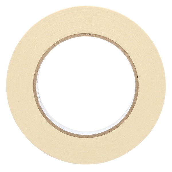 3M Masking Tape, 24 mm W x 55 m L, 5.2 mil Thick, Tan, Rubber Adhesive, 36 PK - 2307