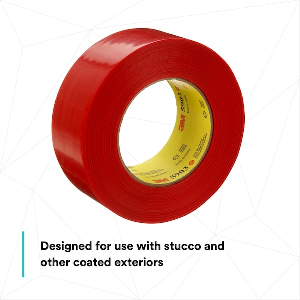 3M Painter's Tape, 1 7/8 in W x 59 yd L, 7.5 mil Thick, Red, Rubber Adhesive - 5903