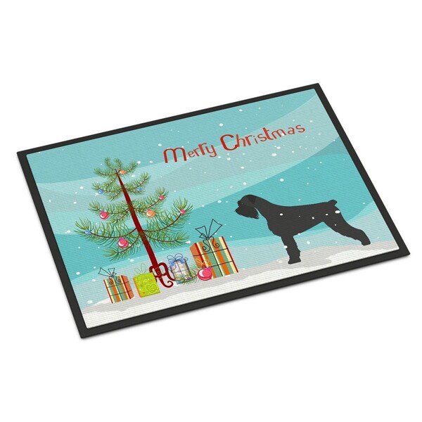 Carolines Treasures Giant Schnauzer Merry Christmas Tree Indoor or Outdoor Mat, 24 x 36 - CA66419