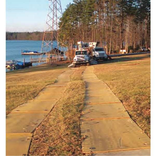 Checkers Ground Protection Mat, Composite Fiberglass, 45 in W x 6 ft L, 2/5 in Thick - N4572HDS