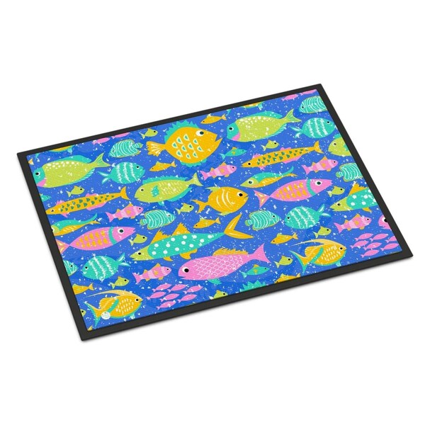 Carolines Treasures 18 x 27 in. Little Colorful Fishes Indoor or Outdoor Mat - VHA3034MAT