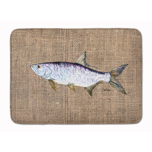 Carolines Treasures Fish Tarpon Machine Washable Memory Foam Mat - 8774RUG