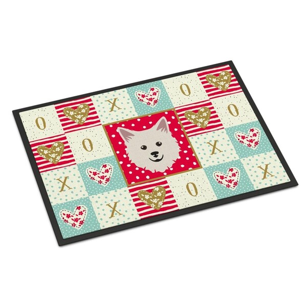 Carolines Treasures 18 x 27 in. Italian Spitz Love Indoor or Outdoor Mat - CK5208MAT