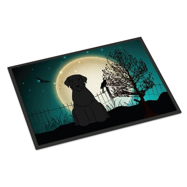 Jensendistributionservices Halloween Scary Giant Schnauzer Indoor or Outdoor Mat, 24 x 0.25 x 36 in. - MI2549602