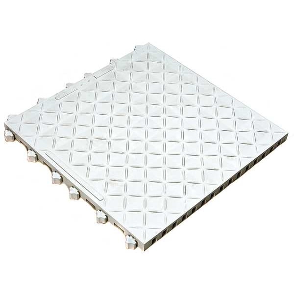 Ergo Advantage Safe-Flex Interlocking Antifatigue Mat, PVC, 18 in W x 18 in L, 1 in Thick, 10 PK - A1-W