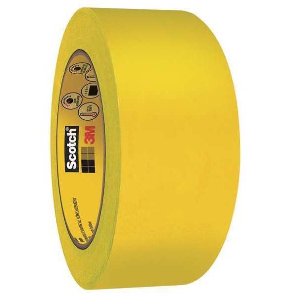3M Painter's Tape, 1 in W x 60 yd L, 3.3 mil Thick, Yellow, Rubber Adhesive, 36 PK - 2460