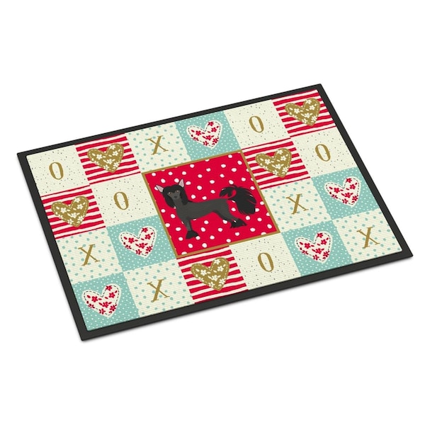 Carolines Treasures 24 x 36 in. Chinese Crested No.1 Love Indoor or Outdoor Mat - CK5821JMAT