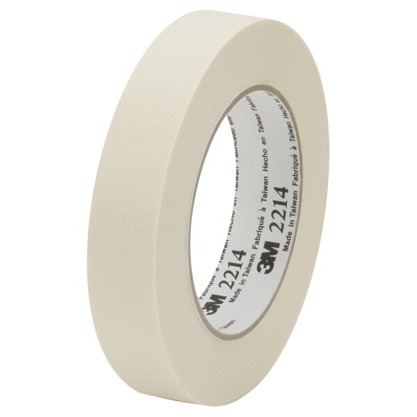 3M 3in x 60 yds. Paper Masking Tape 2214, 12PK - T9382214