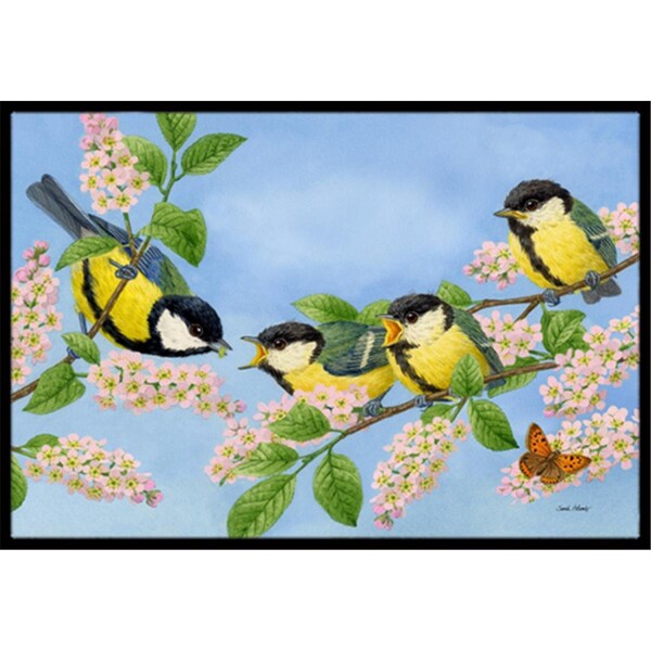Carolines Treasures Great Tit Family of Birds Indoor or Outdoor Mat- 24 x 36 - ASA2203JMAT