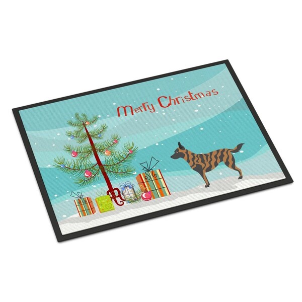 Carolines Treasures Dutch Shepherd Christmas Indoor or Outdoor Mat, 24 x 36 in. - BB8462JMAT