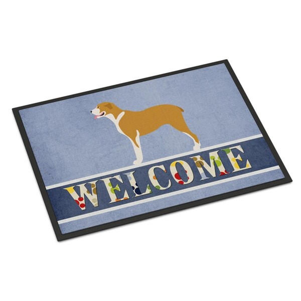 Carolines Treasures Belgium Mastiff Welcome Indoor or Outdoor Mat - 24 x 36 in. - BB8327JMAT