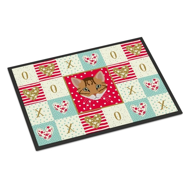 Carolines Treasures 24 x 36 in. Cheetoh Cat Love Indoor or Outdoor Mat - CK5102JMAT