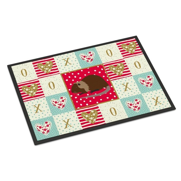 Carolines Treasures 18 x 27 in. Coypu Nutria River Rat Love Indoor or Outdoor Mat - CK5306MAT