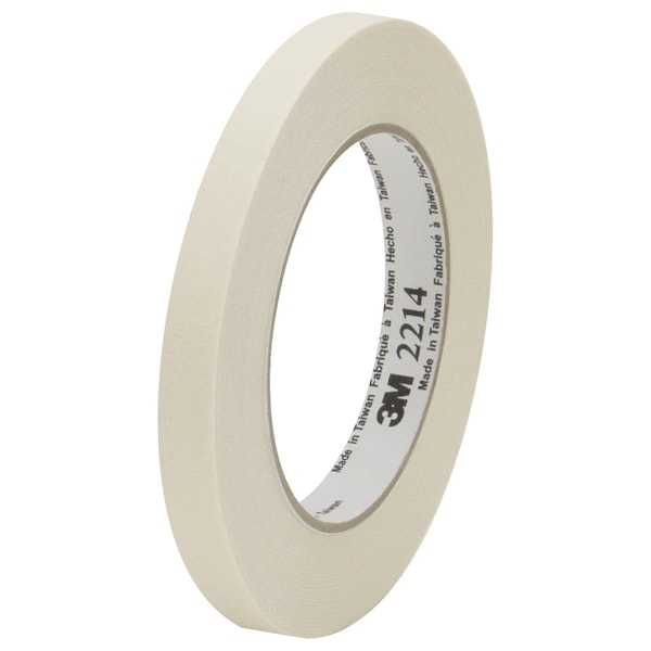 3M 1/2in x 60 yds. Paper Masking Tape 2214, 72PK - T9332214
