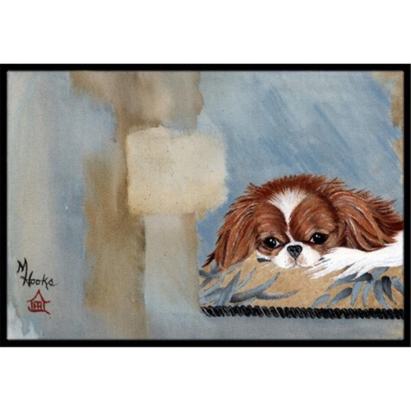 Carolines Treasures Japanese Chin Resting Indoor and Outdoor Mat- 18 x 27 in. - MH1010MAT