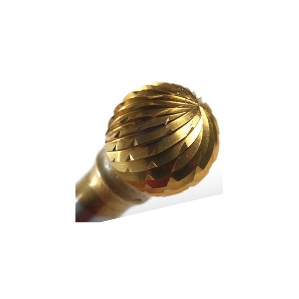 Champion Cutting Tool Ball Shaped Carbide Bur for Contour / Hole Deburring / Milling, 7/16in Cut Dia, 3/8in LOC - CHA SD4