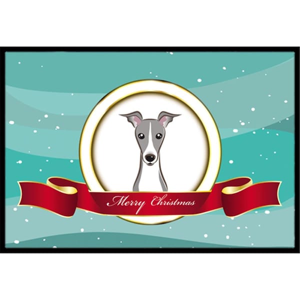 Carolines Treasures Italian Greyhound Merry Christmas Indoor and Outdoor Mat- 18 x 27 in. - BB1546MAT