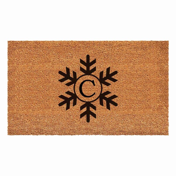 Calloway Mills Monogram Door Mat, Black, Natural, 17 in W x 29 in L - 108791729C