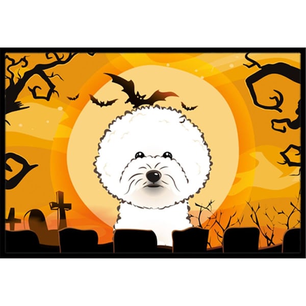 Carolines Treasures Halloween Bichon Frise Indoor and Outdoor Mat- 18 x 27 in. - BB1775MAT