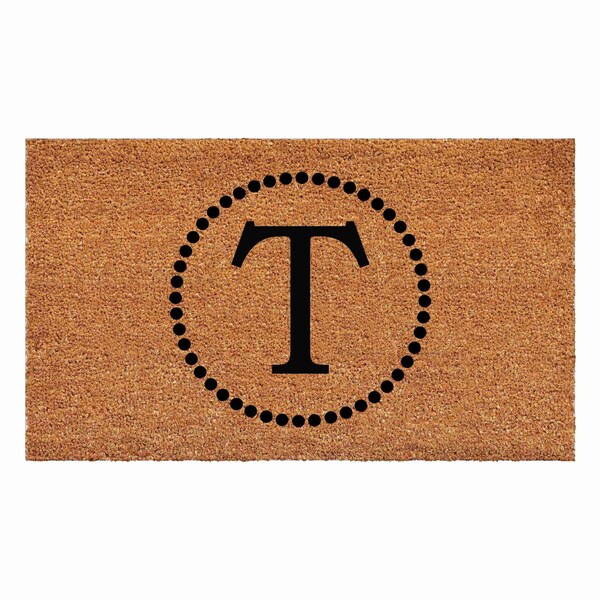 Calloway Mills Monogram Door Mat, Black, Natural, 24 in W x 48 in L - 108212448T