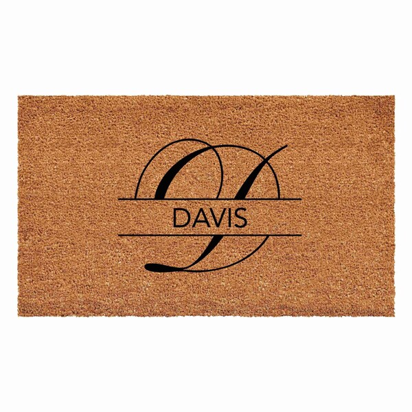 Calloway Mills Personalized Door Mat, Black, Natural, 24 in W x 48 in L - 110802448