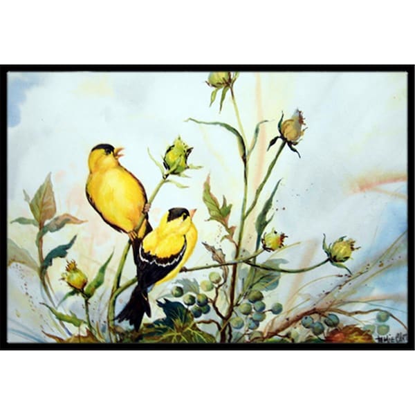 Carolines Treasures Joyful Morning Birds Indoor and Outdoor Mat- 18 x 27 in. - PJC1112MAT