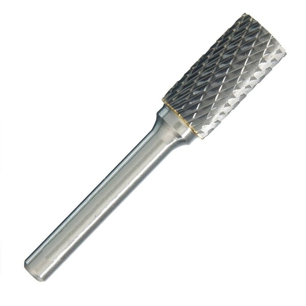 Champion Cutting Tool Cylinder Shape Mini Carbide Bur Uncoated, 1/4in Cutter Diameter, 1/2in Length of Cut, Double Cut - CHA USA51