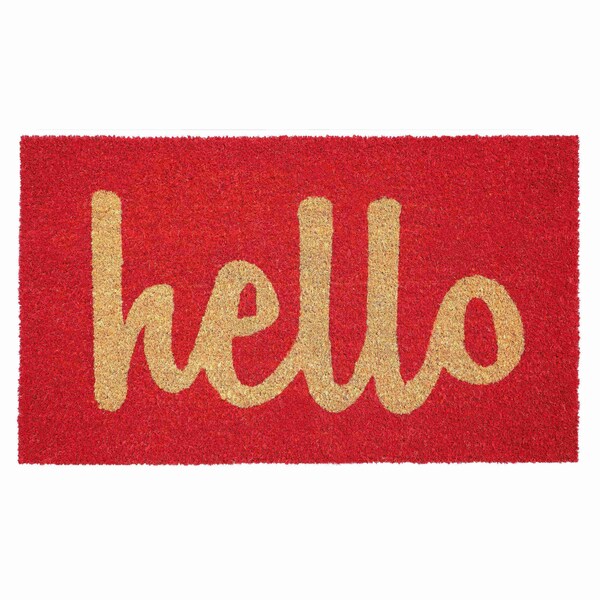 Calloway Mills Entrance Mat, Coir, Red, Natural - 100301729RNS