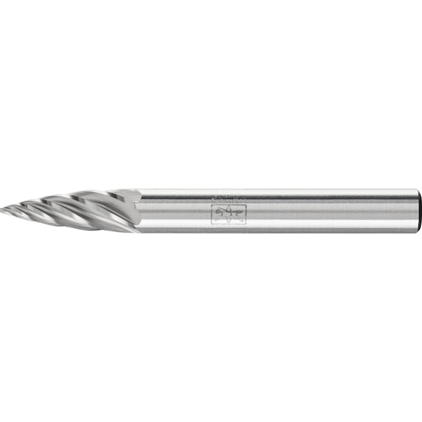 Pferd Carbide Bur - Tree Shape Pointed, INOX Cut - 1/4" x 5/8" x 1/4" Shank - SG-1 - 24787