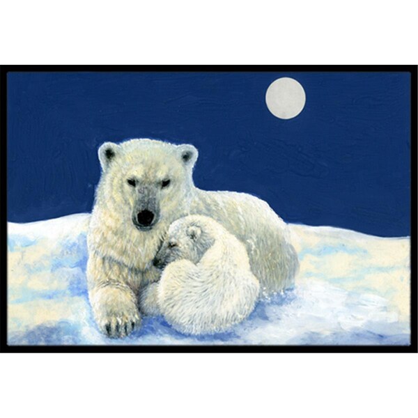Carolines Treasures Polar Bears Moonlight Snuggle Indoor or Outdoor Mat- 24 x 36 - BDBA0429JMAT