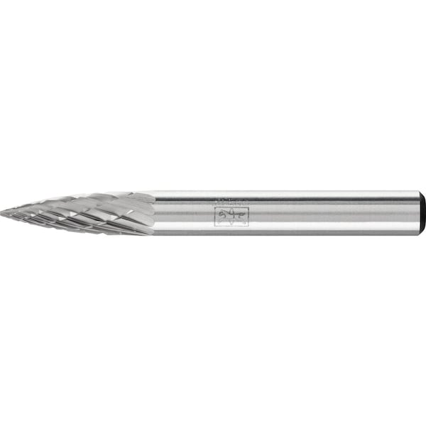 Pferd Carbide Bur - Flame, ALU cut - 1/4" x 5/8" x 1/4" Shank - SH-1 - 25657