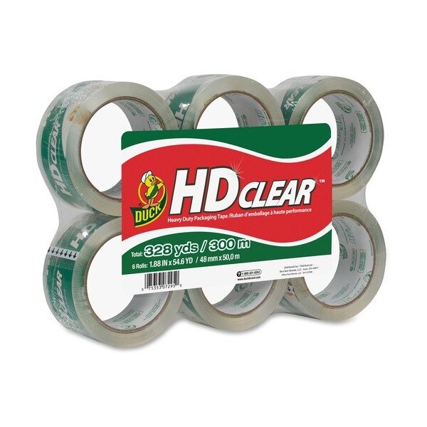Duck Brand Packing Tape, Hvy-Dty, 48mmx50m, Clear, 6PK - DUC441962