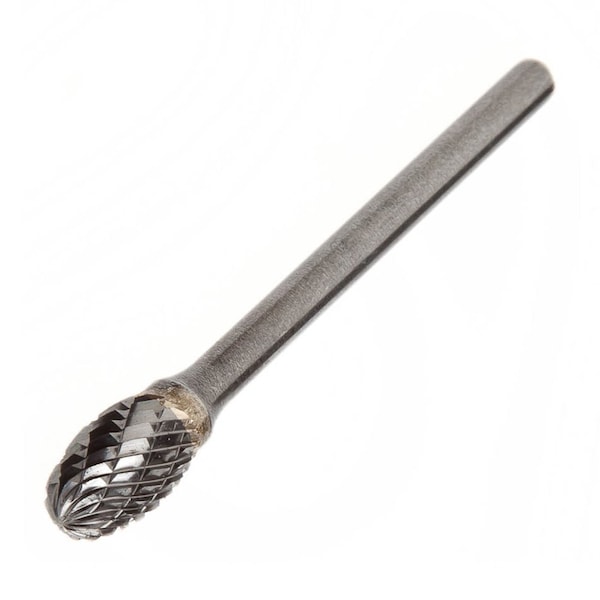 Forney Tungsten Carbide Burr, 1/4 in Oval Shaped SE-51 - 60139