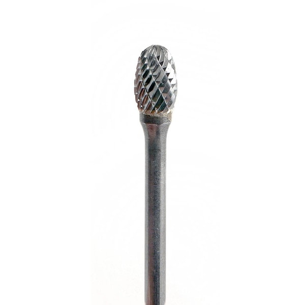 Forney Tungsten Carbide Burr, 1/4 in Oval Shaped SE-51 - 60139