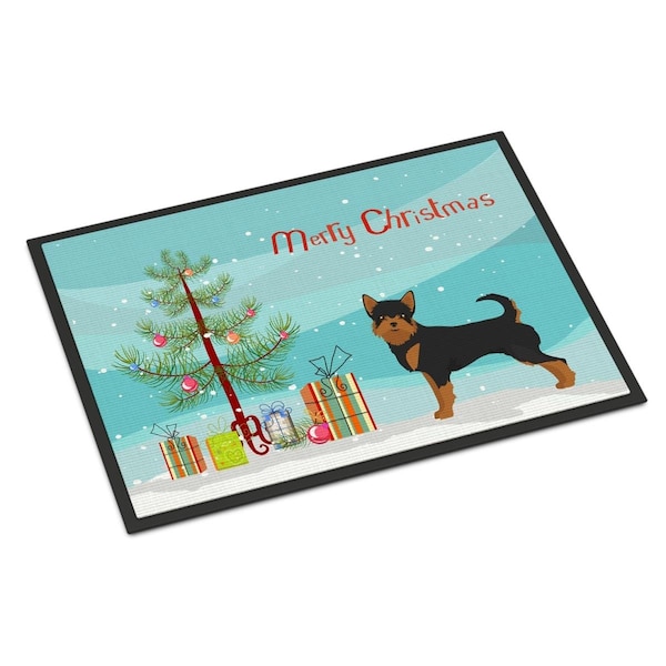 Carolines Treasures 24 x 36 in. Black & Tan Chorkie Christmas Tree Indoor or Outdoor Mat - CK3817JMAT
