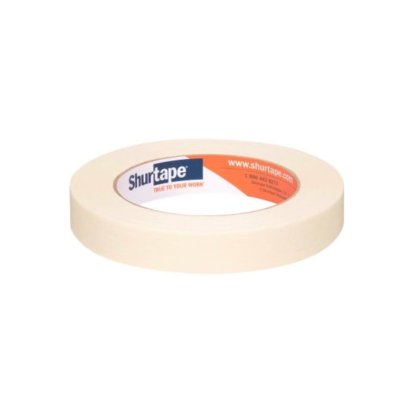 Shurtape Shurtape General Purpose, Medium-High Adhesion Masking Tape, Natural, 18mm x 55m - Case of 48 - 206932
