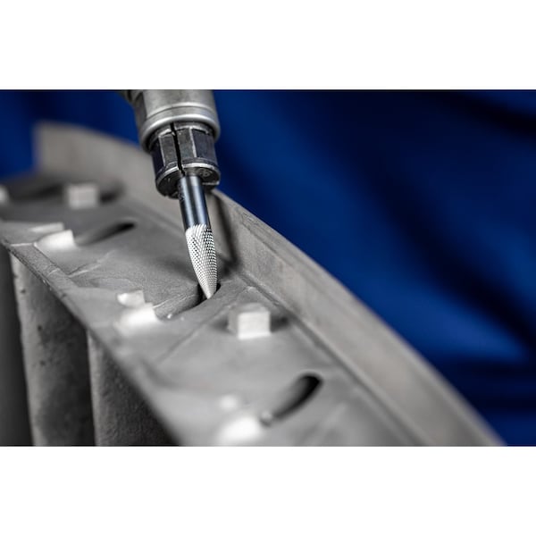 Pferd Carbide Bur - Tree Shape Pointed, MICRO Cut - 1/4" x 5/8" x 1/4" Shank - SG-1 - 27547