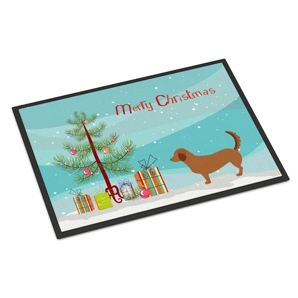 Carolines Treasures Alpine Dachsbrake Christmas Indoor or Outdoor Mat - 24 x 36 in. - BB8432JMAT