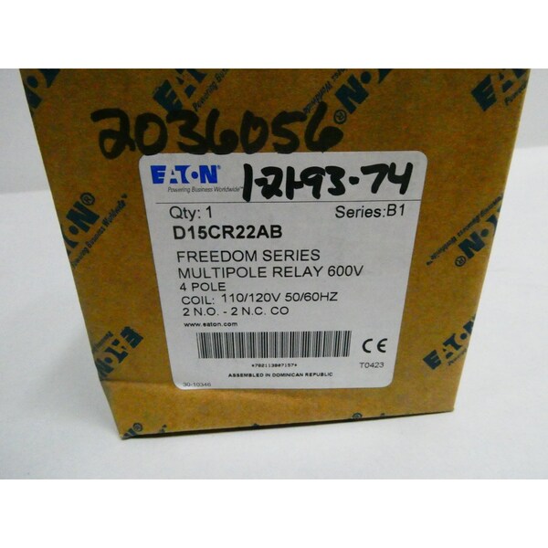 Relevador de control Eaton FREEDOM SERIES 120V-CA - D15CR22AB