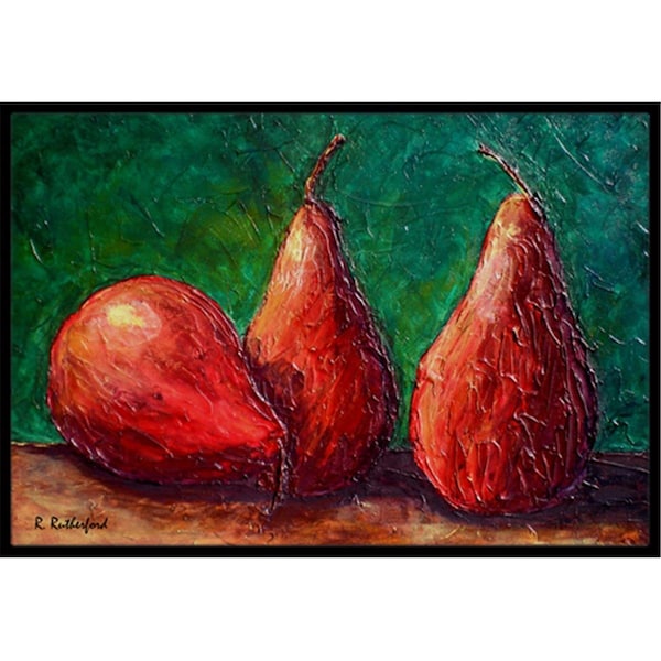 Carolines Treasures 36 x 24 in. Pears Indoor Or Outdoor Doormat - RDR2008JMAT