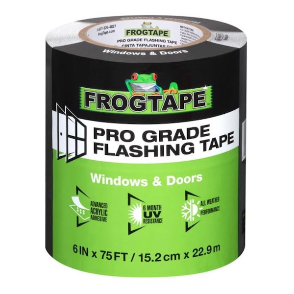 Frogtape Pro Grade 6 in. W X 75 ft. L Tape Flashing Tape Black - 105725
