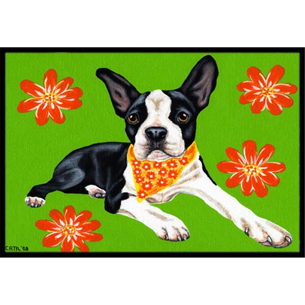 Carolines Treasures Cosmo Cutie Boston Terrier Indoor or Outdoor Mat- 24 x 36 - AMB1385JMAT