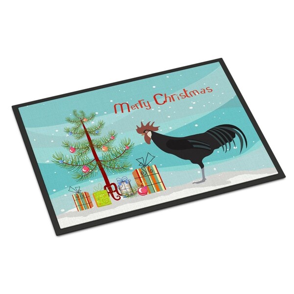 Carolines Treasures Minorca Ctalalan Chicken Christmas Indoor or Outdoor Mat - 18 x 27 in. - BB9208MAT