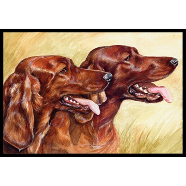 Jensendistributionservices Irish Setters Indoor or Outdoor Mat, 18 x 27 - MI2557448