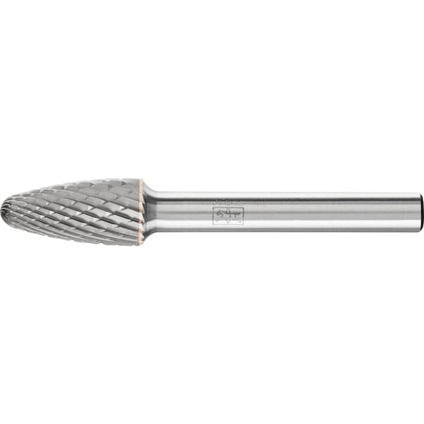 Pferd Carbide Bur - Tree Shape, DIA Cut - 3/8" x 3/4" x 1/4" Shank - SF-3 - 24703