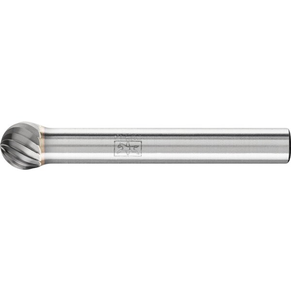 Pferd Carbide Bur - Ball Shape, SGL Cut - 5/16" x 1/4" x 1/4" Shank - SD-2 - 24551